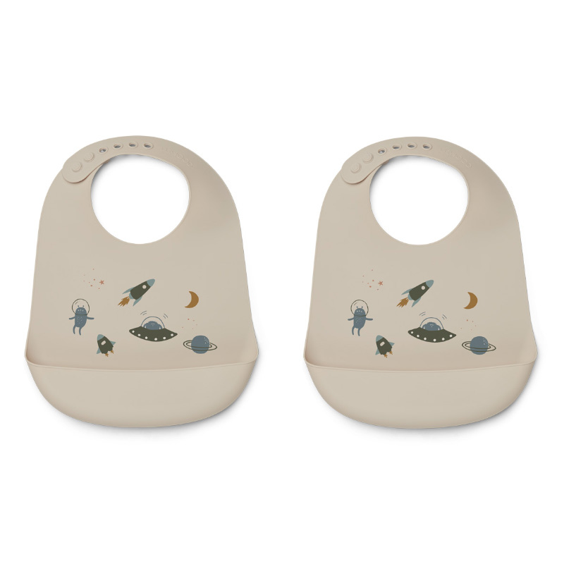 Picture of Liewood® Silicone Bib 2-Pack Tilda Space Multi Mix