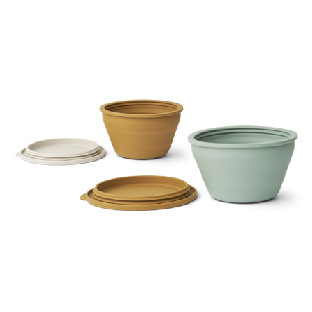 Picture of Liewood® Dale foldable bowl set Golden Caramel Multi Mix