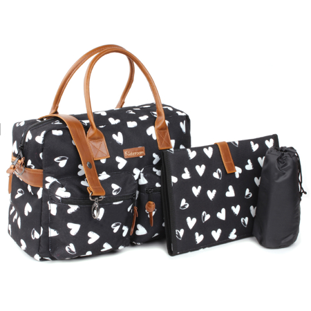 Picture of Kidzroom® Changing Bag Black&White Hearts