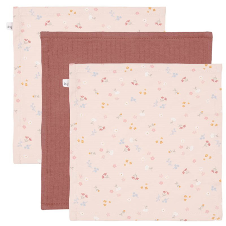 Picture of Little Dutch® Facecloths Pure Pink Blush / Little Pink Flowers 26x26