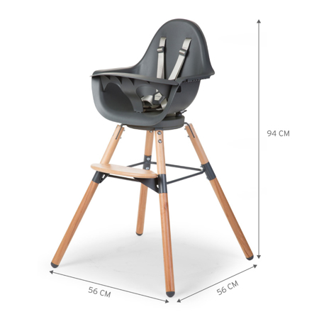 Picture of Childhome® Evolu One.80° High Chair Natural Anthracite