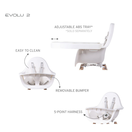 Picture of Childhome® Evolu 2 High Chair Natural White