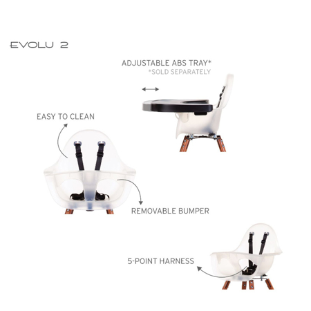 Picture of Childhome® Evolu 2 High Chair Dark Natural Frosted