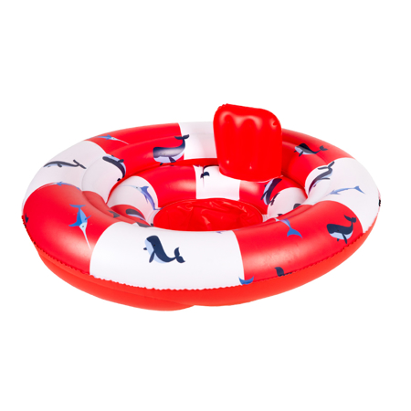 Picture of Swim Essentials® Baby Float Red White Whale (0-1 Y)