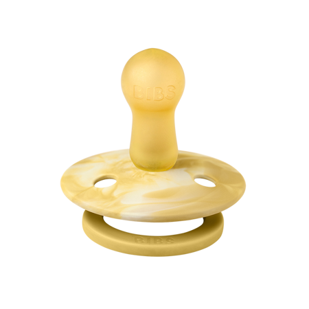 Bibs® Natural Rubber Baby Pacifier Mustard & Ivory Tie Dye 2 (6-18m)