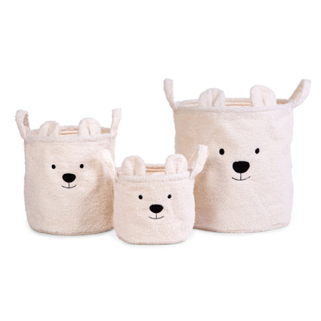 Picture of Childhome® Storage Basket 40x40x40 Teddy Off White