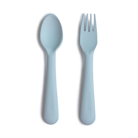 Picture of Mushie® Fork & Spoon Powder Blue