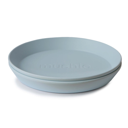 Mushie® Round Dinnerware Plate Set of 2 Powder Blue