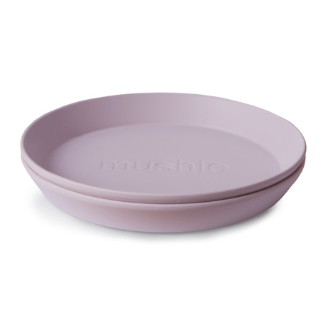 Mushie® Round Dinnerware Plate Set of 2 Soft Lilac