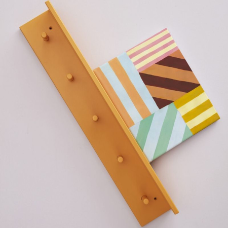 Kids Concept® Shelf with hooks - Mango