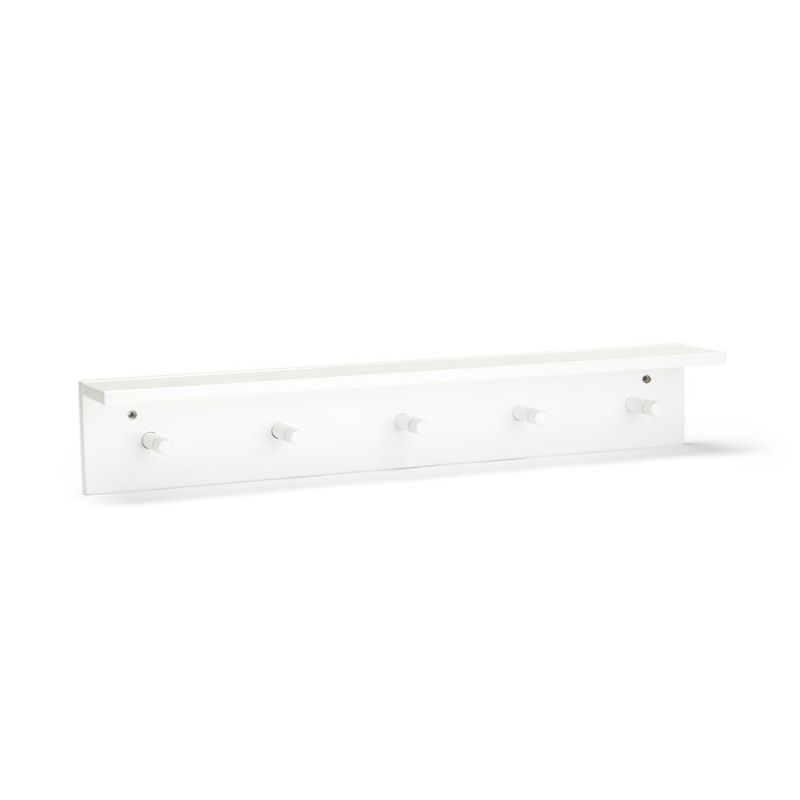 Picture of Kids Concept® Shelf with hooks - White
