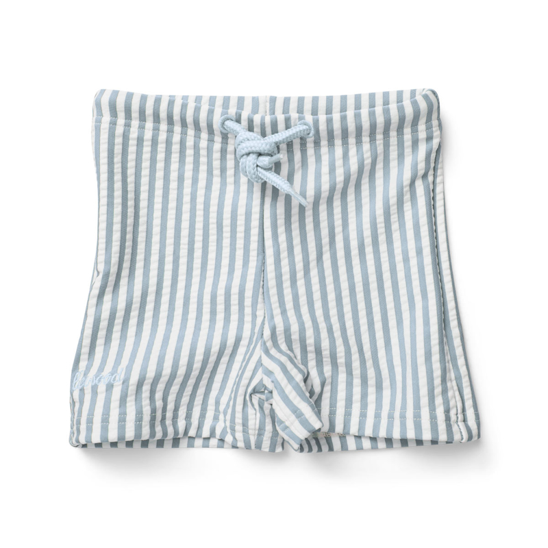 Picture of Liewood® Otto baby boy Swim pants Seersucker Sea Blue/White Stripe 110/116