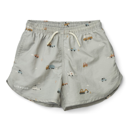 Picture of Liewood® Aiden Board shorts Vehicles/Dove Blue Mix 74/80