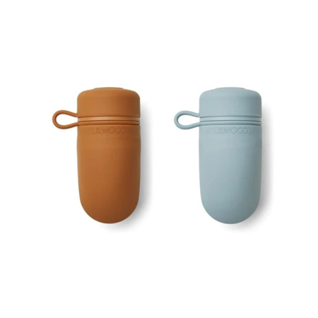 Picture of Liewood® Smoothie Bottle 2 pack Mustard/Sea Blue Mix