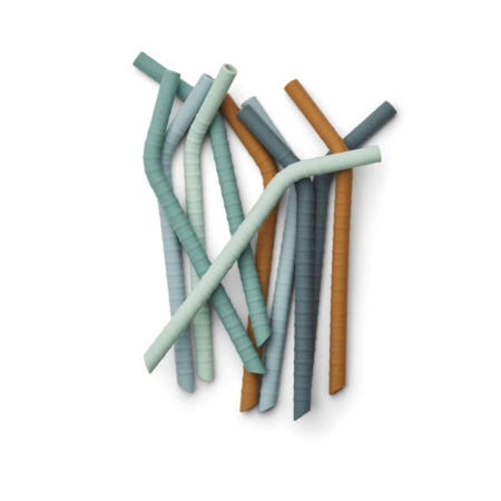 Picture of Liewood® Jonas Silicone Straw Set 10 Pack Dusty Mint Multi Mix