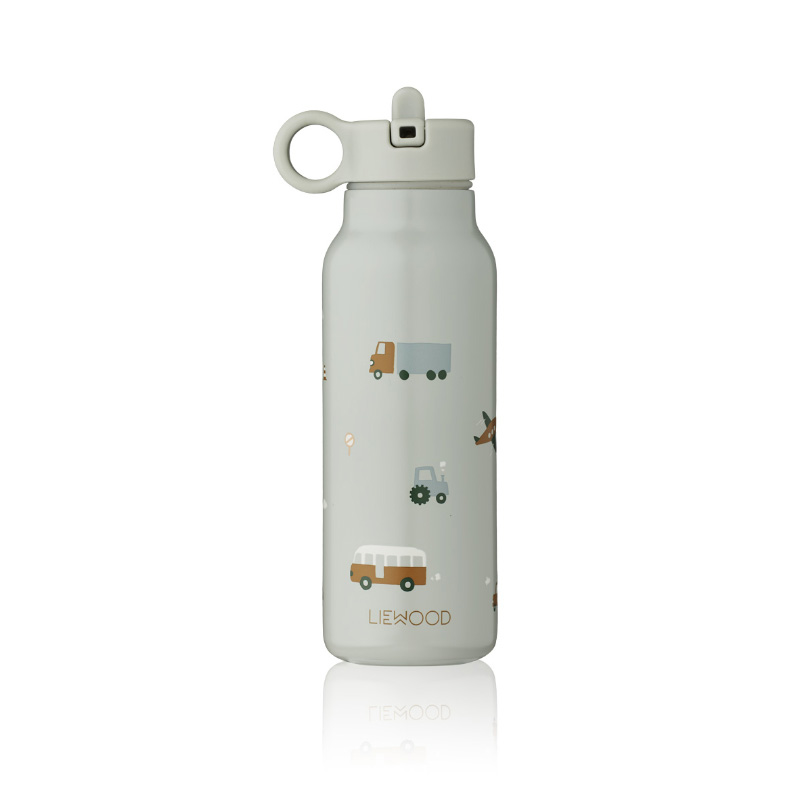 Picture of Liewood® Falk water bottle Vehicles/Dove Blue Mix 350ml