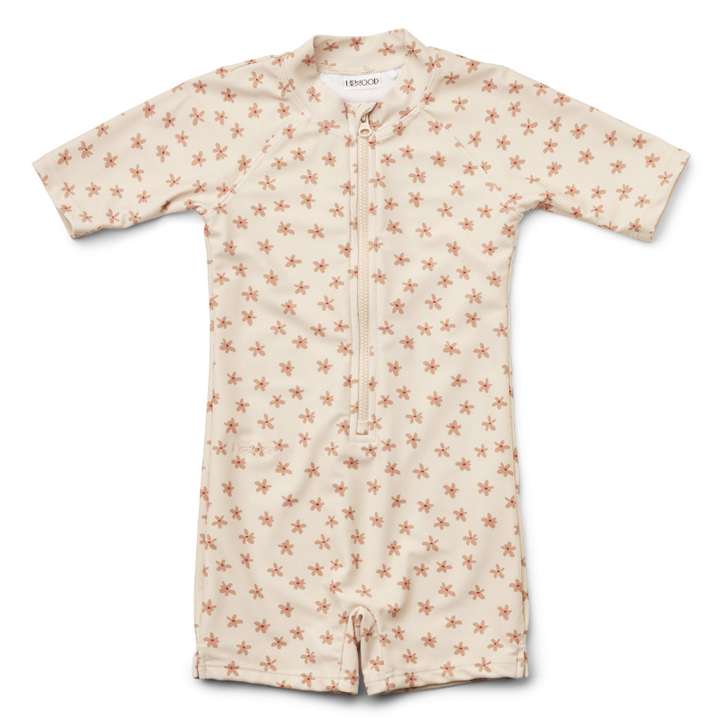 Picture of Liewood® Max Swim Jumpsuit Seersucker Floral/Sea Shell Mix
