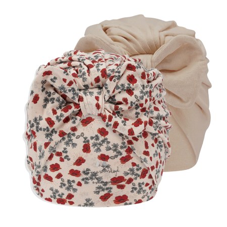 Konges Sløjd® Bambi bonnet 2 pack Poppy/Brazilian Sand 3-6 M