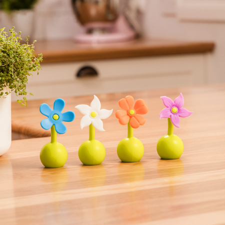Picture of Haakaa® Silicone Breast Pump Flower Stopper Blue