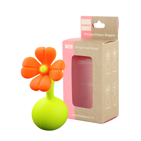 Picture of Haakaa® Silicone Breast Pump Flower Stopper Orange