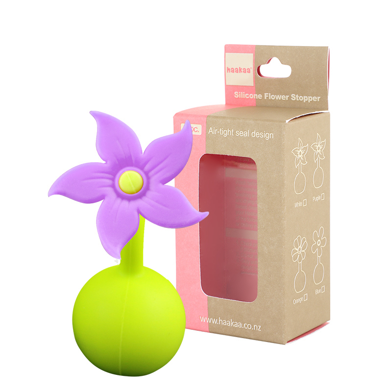 Picture of Haakaa® Silicone Breast Pump Flower Stopper Purple