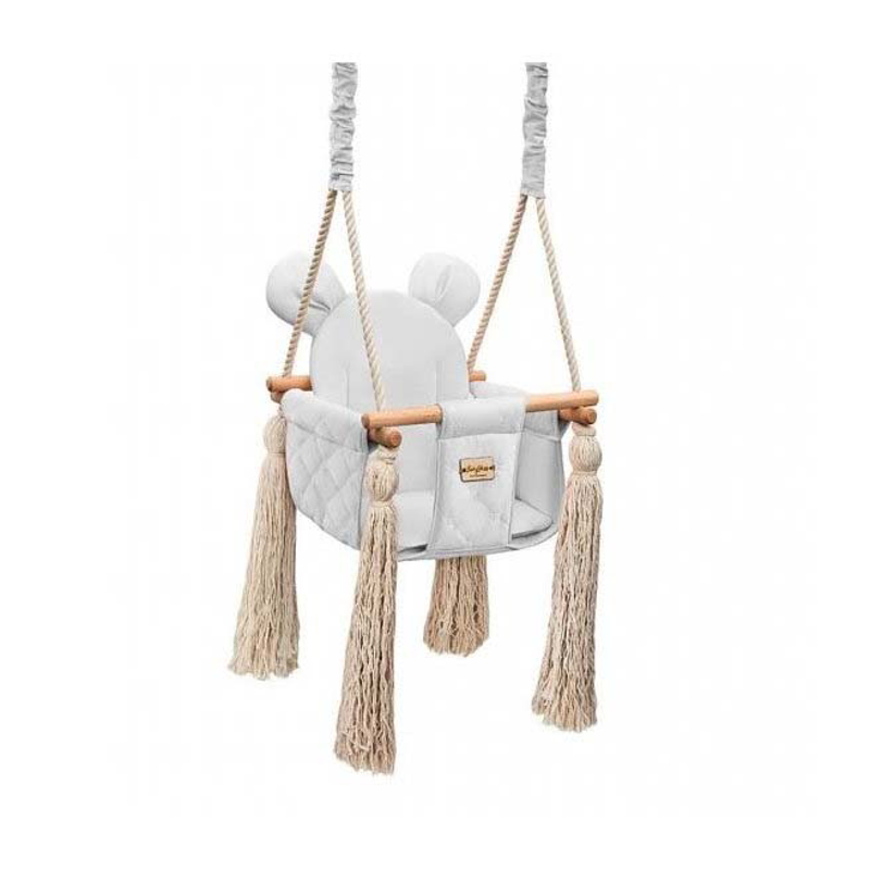Picture of Benlemi® Comfortable wooden swing for children Grey