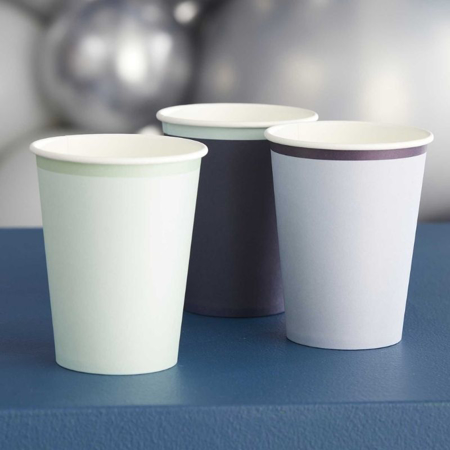Picture of Ginger Ray® Navy, Blue & Mint Paper Cups