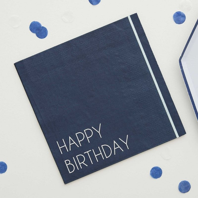 Picture of Ginger Ray® Paper Napkin Happy Birthday