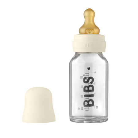 Bibs® Baby Glass Bottle Complete Set 110ml Ivory