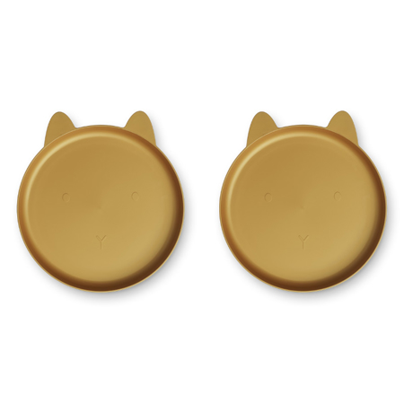 Picture of Liewood® Mae plate 2-pack Rabbit/Golden Caramel