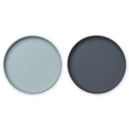 Picture of Liewood® Brandon plate 2-pack Sea Blue/Whale Blue Mix