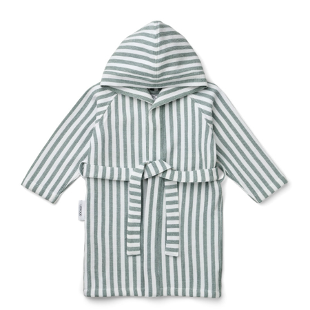 Liewood® Gray bathrobe Stripe Peppermint/White 1/2Y