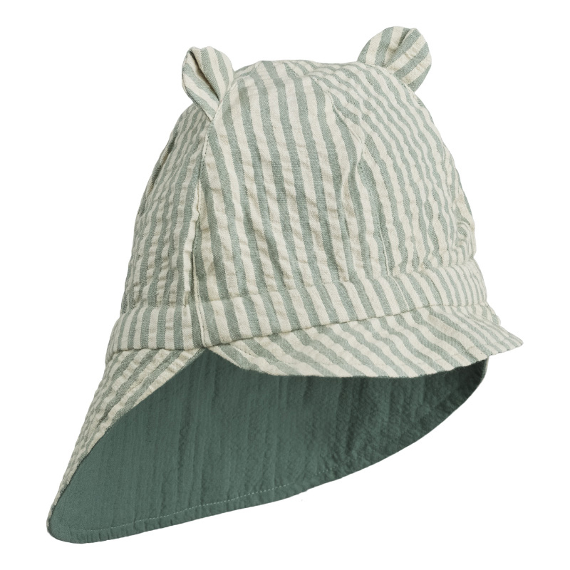 Picture of Liewood® Gorm reversible seersucker sun hat Stripe Peppermint/Sandy