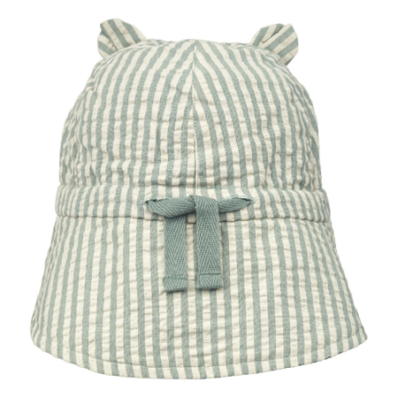 Picture of Liewood® Gorm reversible seersucker sun hat Stripe Peppermint/Sandy