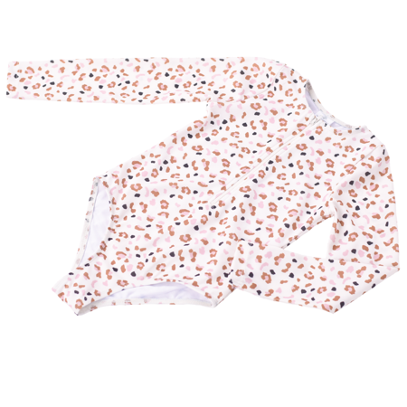 Swim Essentials® SE Swimsuit Girl Long Sleeves Kahki Leopard