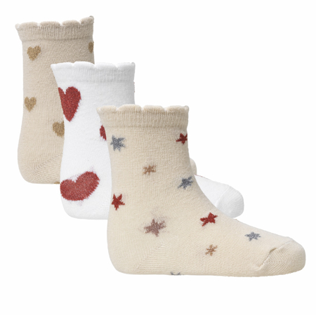 Konges Sløjd® Socks 3 pack Heart/Aisuru/Star (15-17)