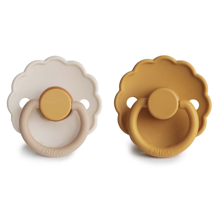Picture of Frigg® Natural rubber Pacifier Daisy Chamomile/Honey Gold (0-6m)