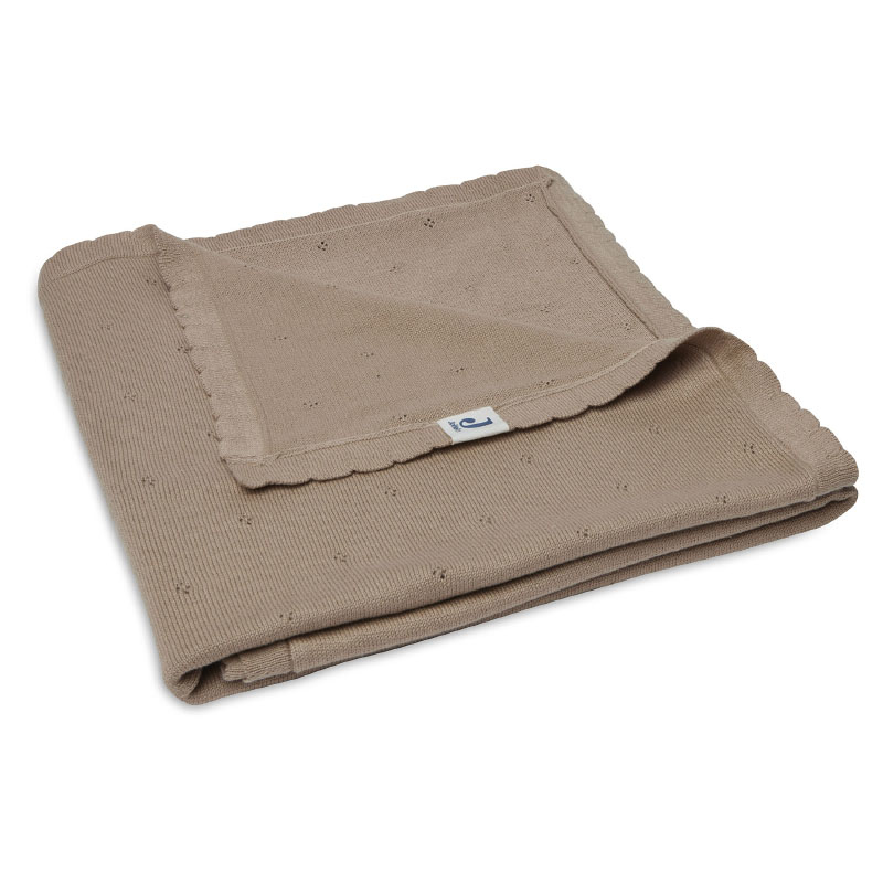 Picture of Jollein® Blanket Crib Pointelle Biscuit 150x100