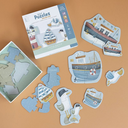 Picture of Little Dutch® Puzzle Sailors Bay 6in1