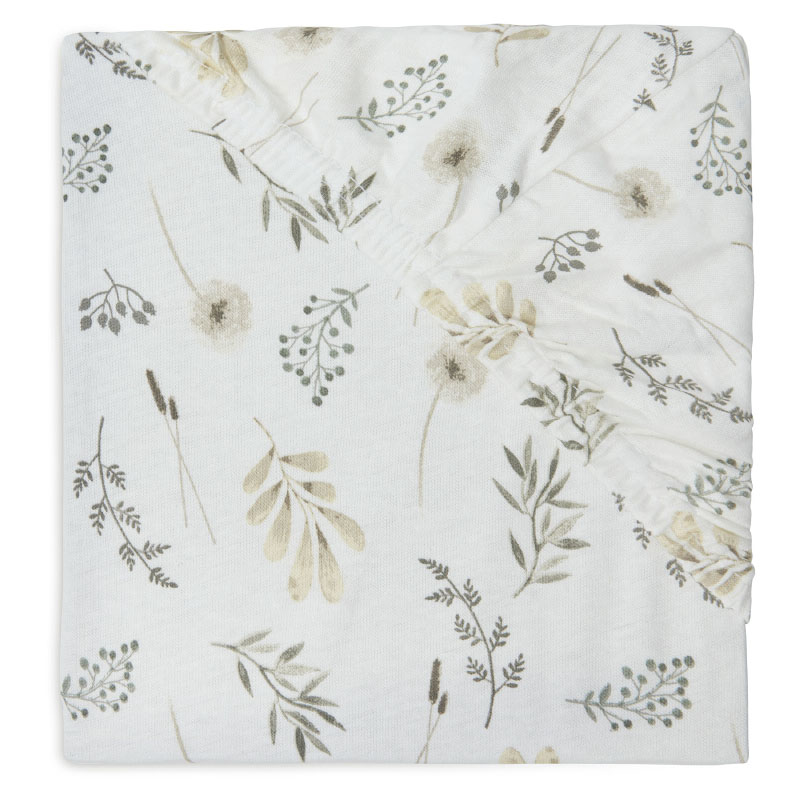 Picture of Jollein® Fitted Sheet Jersey Wild Flowers 120x60