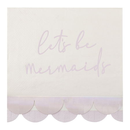 Picture of Ginger Ray® Paper Napkin Iridescent & Pink Mermaid