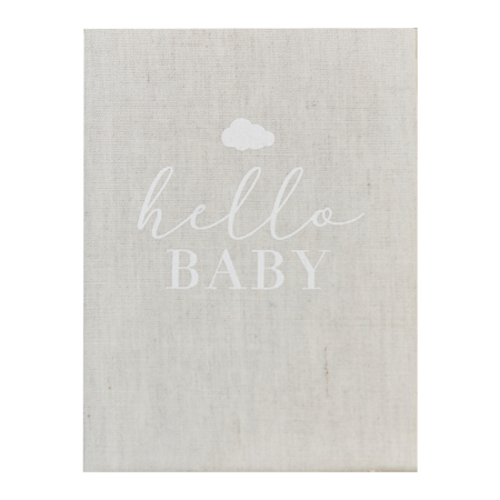Picture of Ginger Ray® Hello Baby Neutral Linen Baby Journal Book