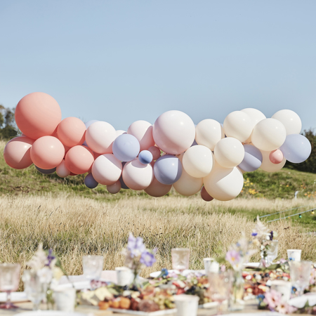 Picture of Ginger Ray® Blush, Nude & Blue Hen Party Balloon Arch Kit