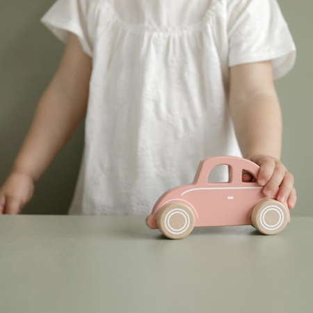 Picture of Little Dutch® Wooden Toy Car Pink