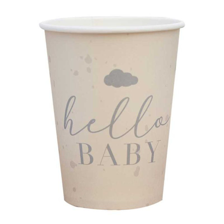 Picture of Ginger Ray® Hello Baby Neutral Baby Shower Cups 8 pcs.
