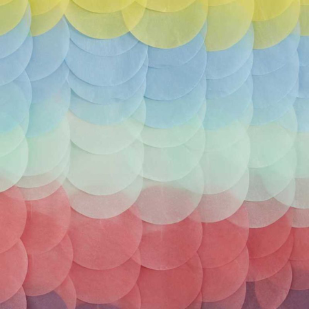 Picture of Ginger Ray® Tissue Paper Disc Party Backdrop Rainbow