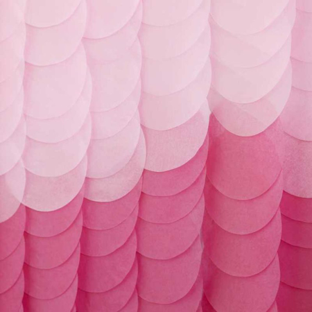 Picture of Ginger Ray® Tissue Paper Disc Party Backdrop Pink Ombre