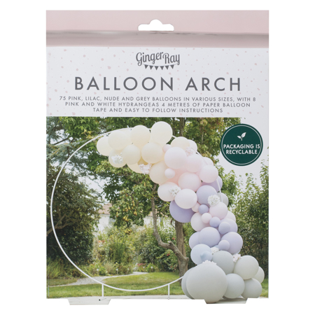 Picture of Ginger Ray® Balloon Arch Kit Luxe Pink, Lilac & Grey