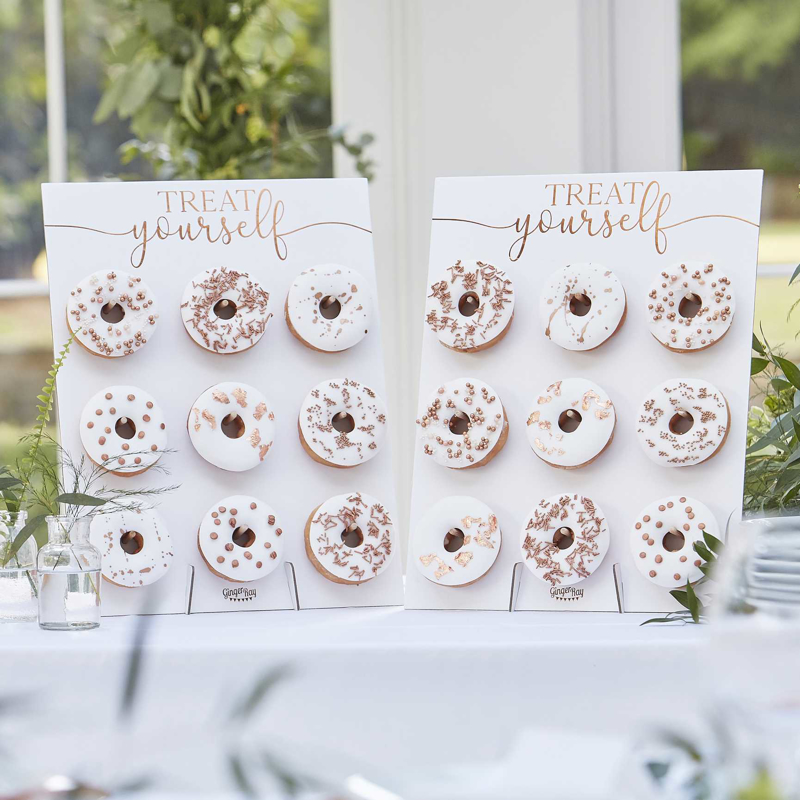 Picture of Ginger Ray® Rose Gold Treat Yourself Double Donut Wall Holders