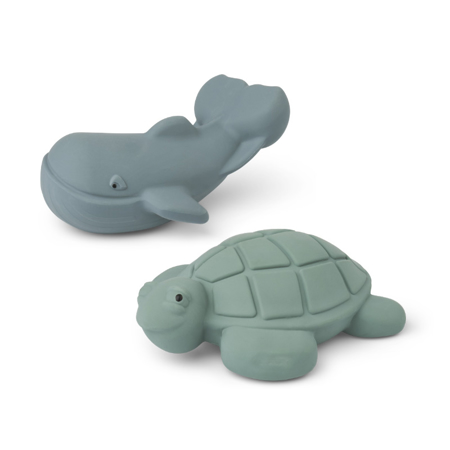 Picture of Liewood® Ned bath toys 2-pack Peppermint/Whale Blue Mix